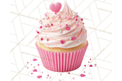 Valentine Sweet Treats Clipart PNG Cupcakes Cookie Chocolate Product Image 3