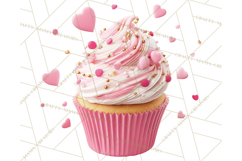 Valentine Sweet Treats Clipart PNG Cupcakes Cookie Chocolate Product Image 4
