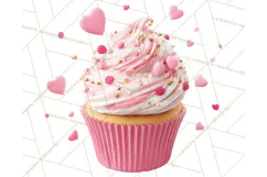 Valentine Sweet Treats Clipart PNG Cupcakes Cookie Chocolate Product Image 4
