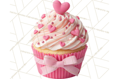 Valentine Sweet Treats Clipart PNG Cupcakes Cookie Chocolate Product Image 5