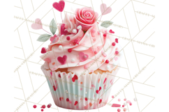 Valentine Sweet Treats Clipart PNG Cupcakes Cookie Chocolate Product Image 2