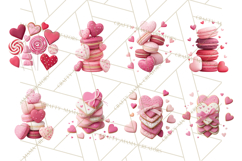 Valentine Sweet Treats Clipart PNG Cupcakes Cookie Chocolate Product Image 4