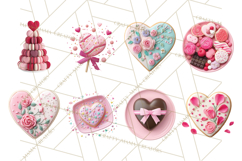 Valentine Sweet Treats Clipart PNG Cupcakes Cookie Chocolate Product Image 8