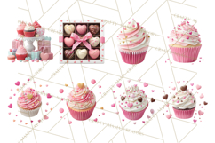 Valentine Sweet Treats Clipart PNG Cupcakes Cookie Chocolate Product Image 5