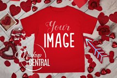Valntine&#039;s Day Red T-Shirt Apparel Mockup Product Image 1