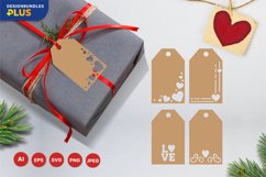 Heart and Love, Wedding Gift Tag SVG Paper Cutting Set Product Image 1