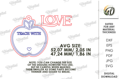 Valentine Teacher Appreciation Laser Cut. Apple keychain SVG Product Image 2