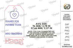 Valentine Teacher Appreciation Laser Cut. Gift Tag SVG Product Image 2