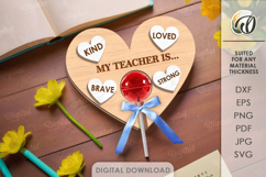Valentine Teacher Appreciation Lasercut. Lollipop Holder SVG Product Image 1