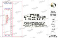 Valentine Teacher Appreciation Laser Cut. Pencil Case SVG Product Image 2