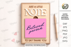 Valentine Teacher Appreciation Laser Cut. Notepad SVG Product Image 1