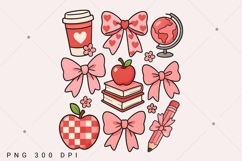 Valentine teacher PNG, Teacher Coquette Valentine Png Product Image 1