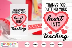 Valentine teacher SVG