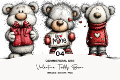 Valentine Teddy Bear Sublimation Product Image 1