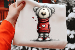Valentine Teddy Bear Sublimation Product Image 2
