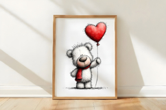 Valentine Teddy Bear Sublimation Product Image 3