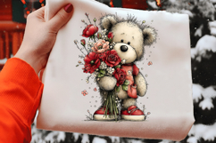 Valentine Teddy Bear Clipart Product Image 2
