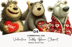 valentine teddy bear clipart Product Image 1