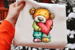 Valentine Teddy Bear Clipart Product Image 2