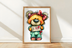 Valentine Teddy Bear Clipart Product Image 3