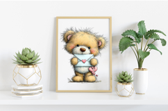 Valentine Teddy Bear Clipart PNG Product Image 2