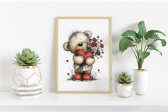Valentine Teddy Bear Clipart Png Product Image 2