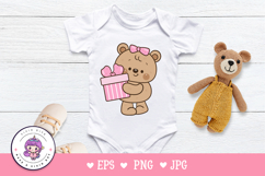 Valentine teddy bear clipart hug gift kawaii animals love Product Image 4