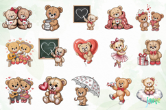 Valentine Teddy Bear Love Clipart Product Image 7