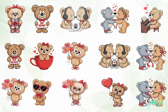 Valentine Teddy Bear Love Clipart Product Image 6