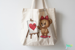 Valentine Teddy Bear Love Clipart Product Image 4