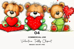 Valentine Teddy Clipart Product Image 1