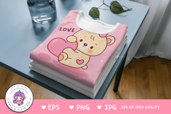Cute teddy bear clipart: Lovely valentine animals kawaii Product Image 3