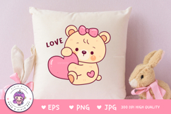 Cute teddy bear clipart: Lovely valentine animals kawaii Product Image 4