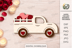 Valentine's Day Tiered Tray Decor Laser Cut. Wall Decor SVG Product Image 1