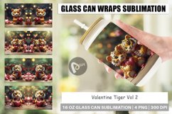 Glass Can Wraps Valentine Tiger Product Image 1