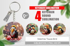 Keychain Valentine Toucan Bird Product Image 1
