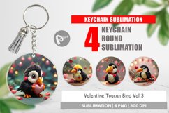 Keychain Valentine Toucan Bird Product Image 1