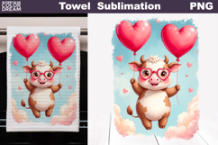 Valentine Cow Towel | Mothers Day Towel Product Image 1