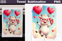 Valentine Cow Towel | Mothers Day Towel Product Image 1