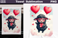 Valentine Sheep Towel | Mothers Day Towel Product Image 1