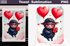 Valentine Sheep Towel | Mothers Day Towel Product Image 1