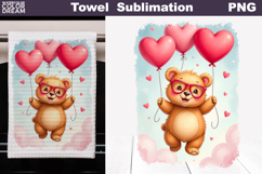 Valentine Bear Towel | Mothers Day Towel Product Image 1