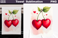 Valentine Cherry Towel | Mothers Day Towel Product Image 1