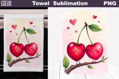 Valentine Cherry Towel | Mothers Day Towel Product Image 1