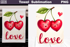 Valentine Cherry Towel | Mothers Day Towel Product Image 1