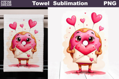Valentine Donut Towel | Mothers Day Towel Product Image 1