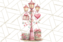 Valentine Town Clipart With Pastel Buildings and Houses Product Image 3