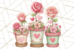 Valentine Town Clipart With Pastel Buildings and Houses Product Image 4