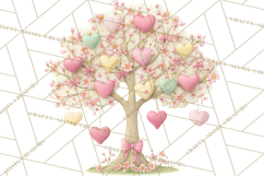 Valentine Town Clipart With Pastel Buildings and Houses Product Image 3