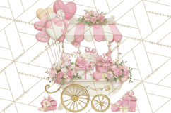 Valentine Town Clipart With Pastel Buildings and Houses Product Image 3